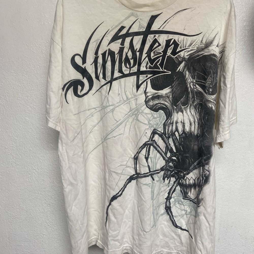 Official Sinister Brand Skull Spider T-Shirt Size 2XL